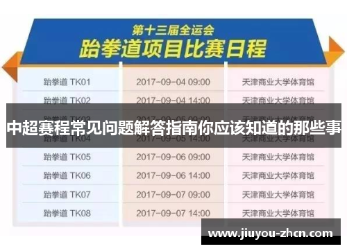 中超赛程常见问题解答指南你应该知道的那些事